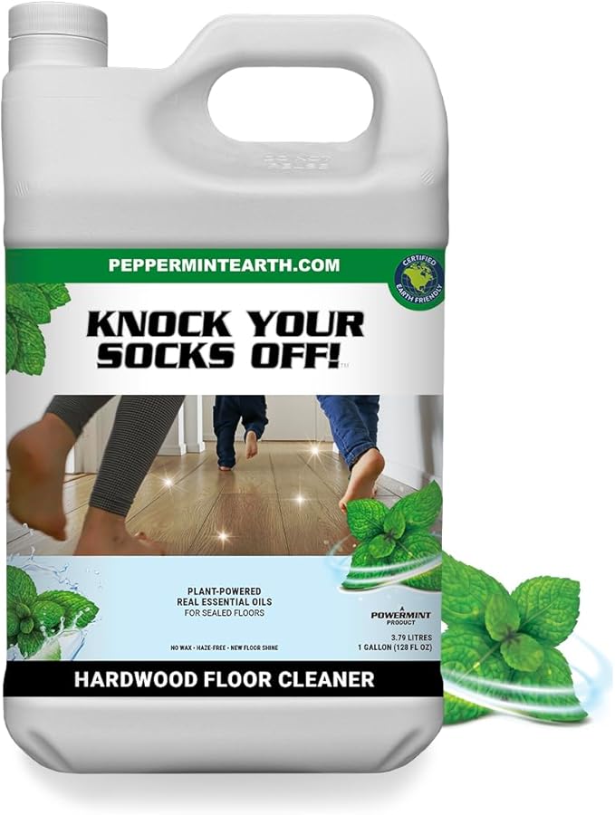 Powermint 1 Gallon ‘Knock Your Socks Off!’ Hardwood Floor Cleaner