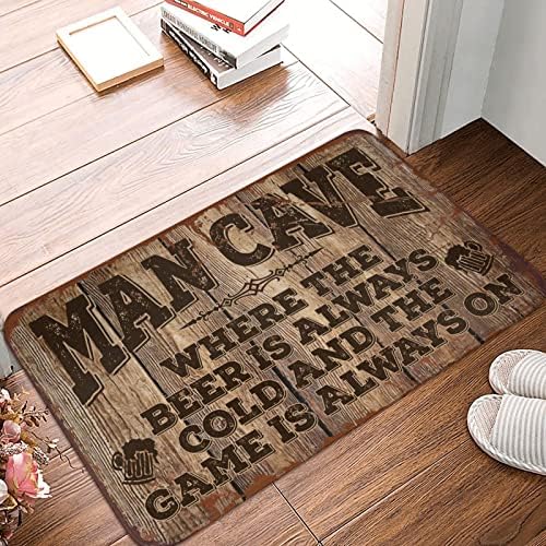 Door Mats for Outside Entry Funny Man Cave Rules Rug Fall Doormat Outdoor Farmhouse Bath Mat 18x30 inch