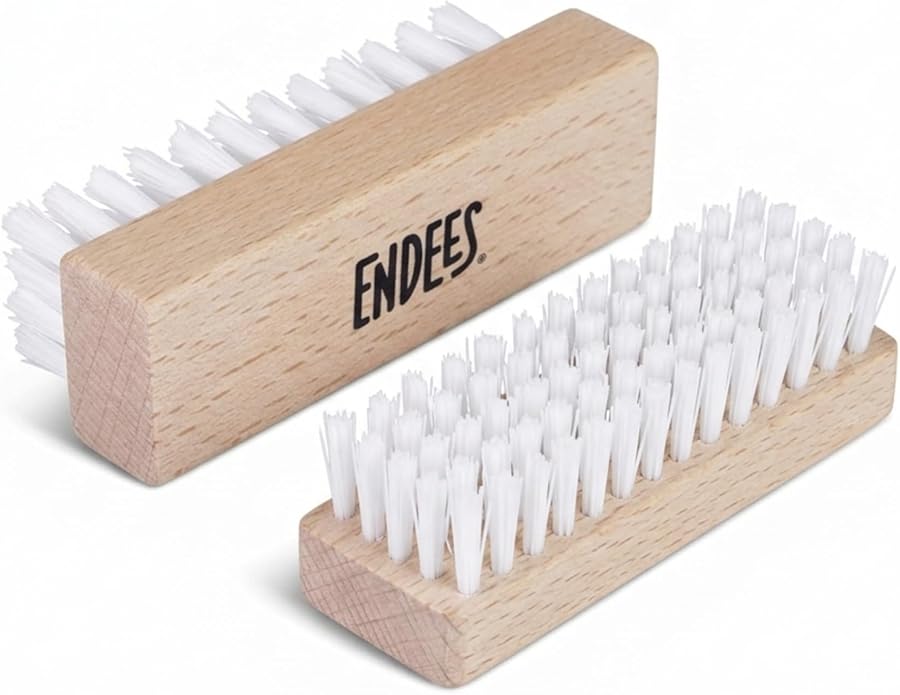 endees Brush Up (1 Pck) – Universal Shoe Cleaning Brush with Durable Synthetic Bristles & Wooden Handle – Leather, Suede & Fabric Shoes & Boots – Small, Compact, Portable Design – Shine, Polish, Dust