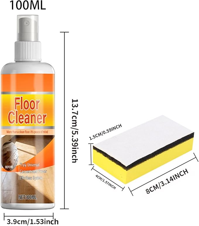 Stain Removal Spray - 100ml Multi Floor Cleaner, Fragrant Deep Cleaning Formula for Laminate Hardwood Tile Marble, Ideal for Bedroom Kitchen Entryway High Traffic Areas