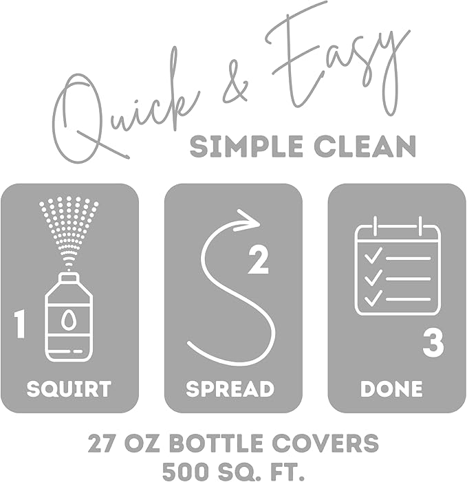 Quick Shine Hardwood Floor Cleaner 27oz| Use in Spray & Vac Mops| Removes Dirt & Scuff Marks| Ready-to-Use, Streak Free, No Rinse| Safer Choice Cleaner| Perfect for Gentle and Effective Cleaning