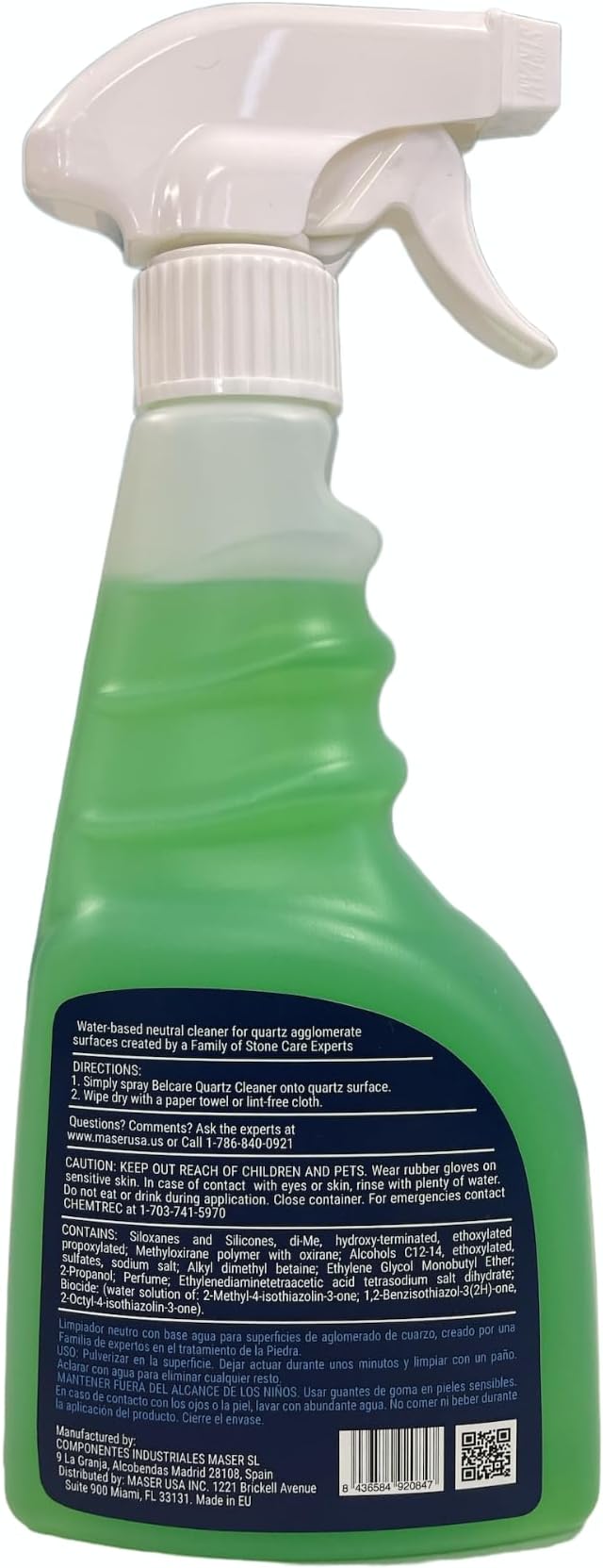 Quartz Countertop Cleaner, Kitchen Spray, Bathroom Vanity Cleaner, ph-Neutral, Streak Free - 17 fl oz