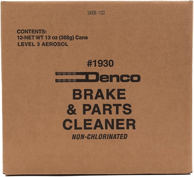 Denco #1930 Brake & Parts Cleaner Spray, Non-Chlorinated, Fast-Drying Degreaser, Low Odor Aerosol, 15.3oz (13oz net wt) (Case of 36)