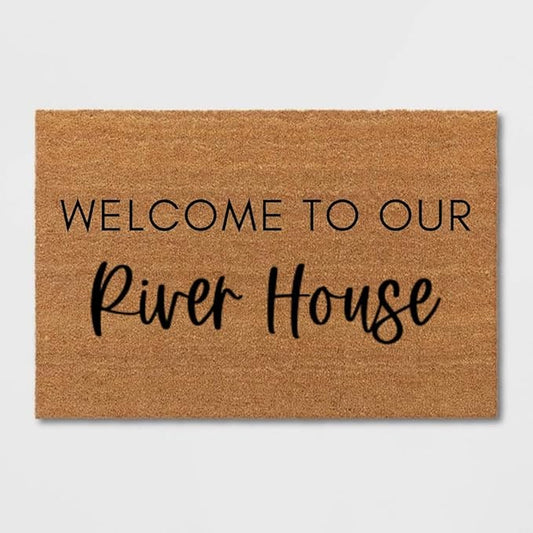 Welcome to Our River House Mat Add Charm to Your Home with a Fall Doormat Outside Indoor Area Rugs Front Door Mats for Outdoor Entrance 16x24 inch
