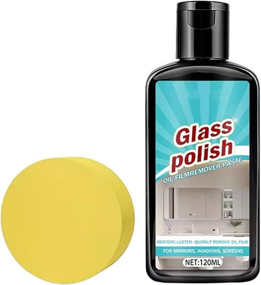 Bathroom Polishing Paste – Oil Film Remover, Hard Water Stain Cleaner, Quick Shine Compound | Multi Functional Surfaces Care, Ceramic Tile Mirror Faucet Restore For Door Shower Steel