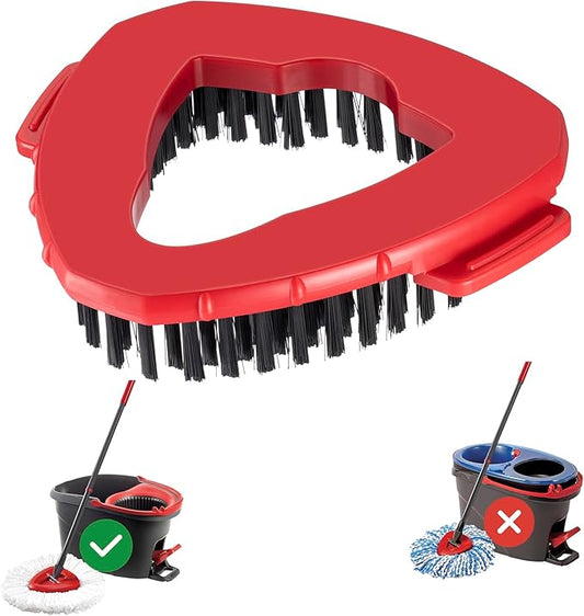Scrub Brush Replacement Head for O Cedar EasyWring Spin Mop 1 Tank System, Shower Floor Scrubber, Microfiber Triangle Hard Bristle Cleaning Brush for Bathroom Kitchen Pool, Glass and Tile Walls