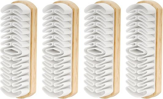 Suede Cleaner Brush 4 Pack, Gentle Daily Care Brush for Suede & Nubuck Shoes, Boots, Bags, Portable Cleaner Kit for Refreshing Nap and Lifting Surface Dirt