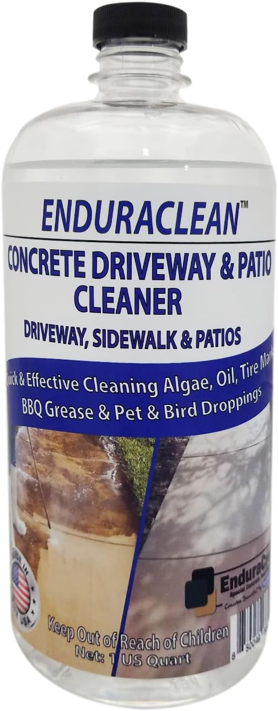 Marblelife EnduraCLEAN Concrete Cleaner for Driveways, Sidewalks & Patios, Powerful Concrete Sidewalk Cleaner, Effective Driveway Oil Stain Remover, Safe for Plants Patio Cleaner, Ready-To-Use, 32 oz