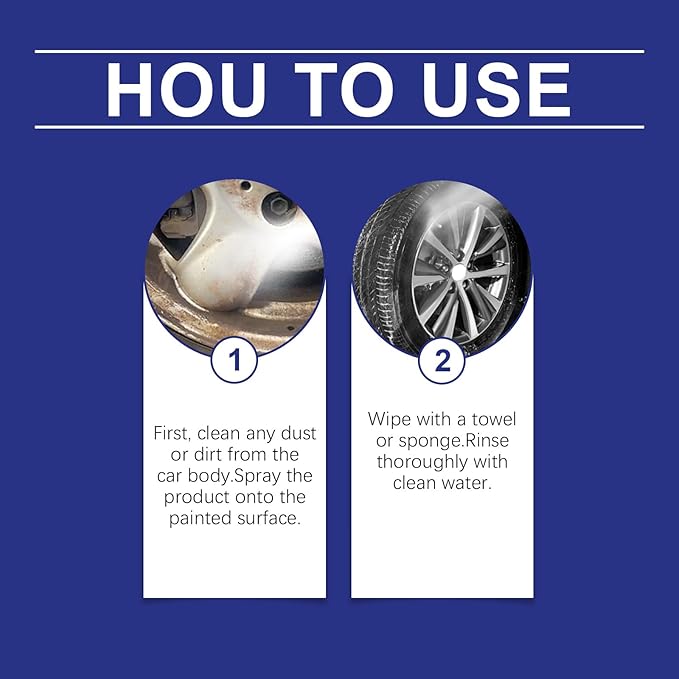 Rust Remover Spray for Metal, Multipurpose Rust Stain Remover, Heavy Duty Metal Cleaner for Vehicles, Tools, Chains, Iron Out Rust Stain Remover