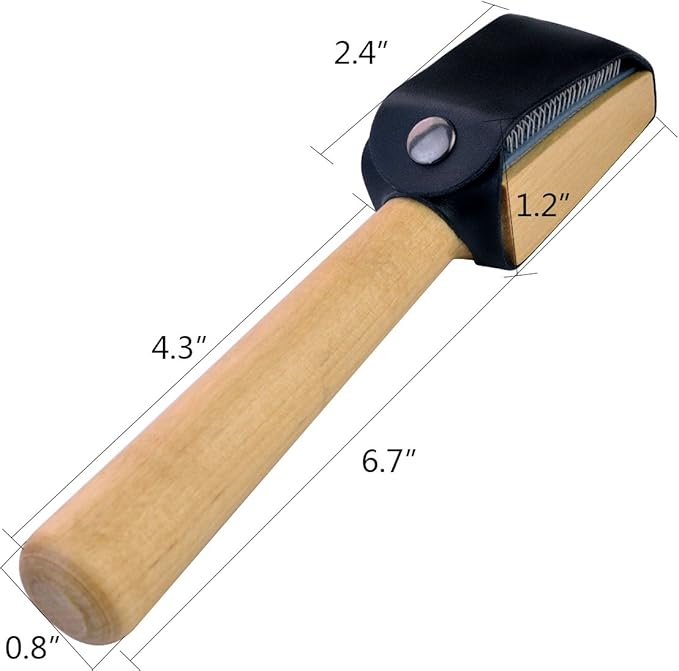 Jmkcoz Dancing Shoes Brush Wooden Suede Sole Shoe Brush Cleaner Cleaning Brush for Modern Latin Dance Shoes Wire Brush