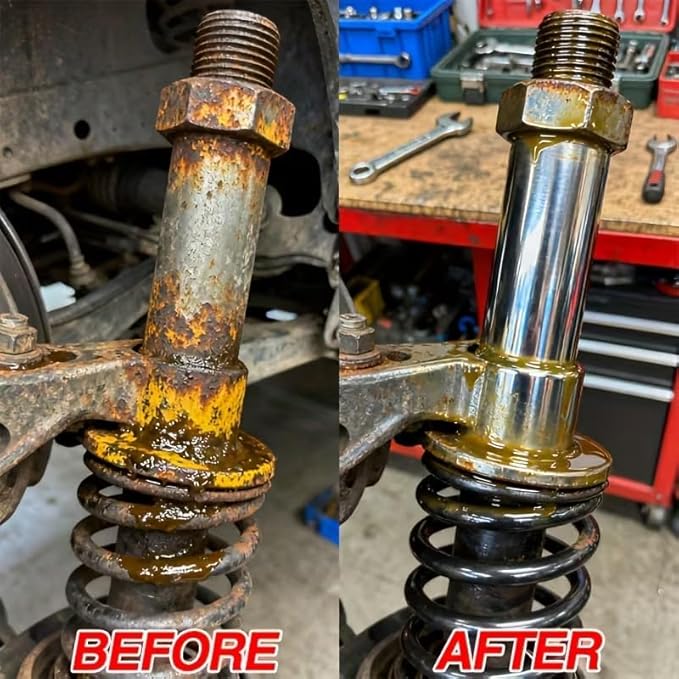 Rust Remover Spray for Metal, Iron Stain Remover, Fast-Acting Oxidation Metal Cleaner for Vehicles, Tools, Chains