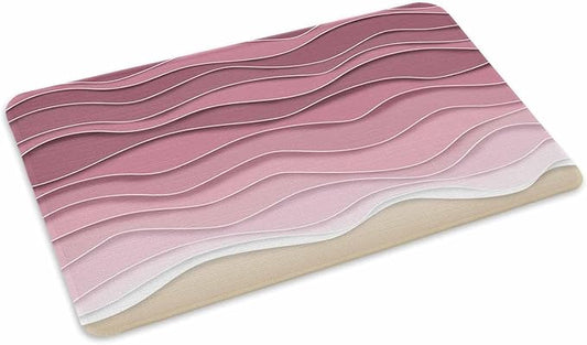 Ocean Waves Doormat Abstract Spray Beach Non Slip Low Profile Rubber Door Mat Washable Absorbent Indoor Front Door Mat Entryway Rug Entrance Carpet 16x24 Inch