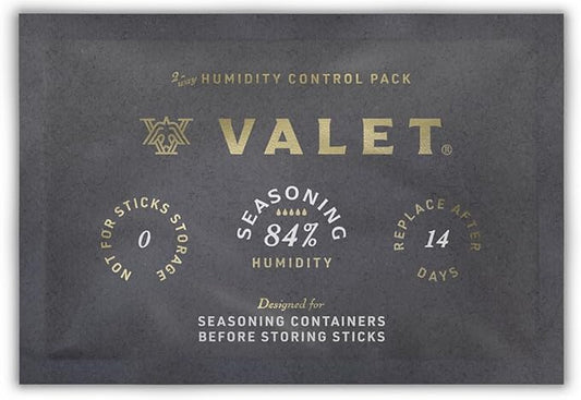 Valet 84% Two-Way Humidity Pack Single (60g), Individually Wrapped Seasoning Pack for Wood Container Prep, Made in USA