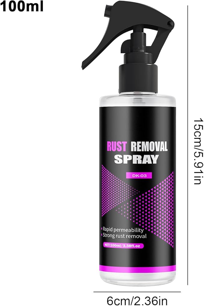 Car Iron Powder Remover, Deep Cleansing Neutral Formula, 100ml, Car Tire Cleaner, Rust Stain Removal Spray, Long-Lasting Protection, Use For Marine Driveway Motorcycle Garage And Shower Surfaces