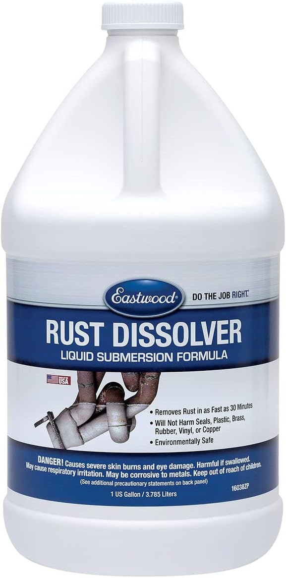 Eastwood One Gallon Rust Remover Dissolver For Metal Automotive Parts And Engine Parts 20 Square Feet Of Metal