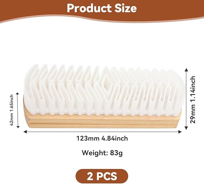 2Pcs Suede Brush for Shoes, Rubber Shoe Brush Cleaner with Soft Bristle Brush,Suede Eraser for the Care and Cleaning of Shoes, Bags, Coats, and Suede Accessories