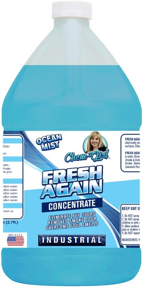Chem-Girl | FRESH AGAIN Concentrated Odor Remover, Carpet Freshener & Deodorizer Spray for Air, Hard & Soft Surfaces | Industrial-Strength - 1 Gallon