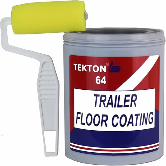 Protects Trailer Floors, Ramps and Walls (Black, 1 Quart Includes 3" Roller) Non Skid Paint