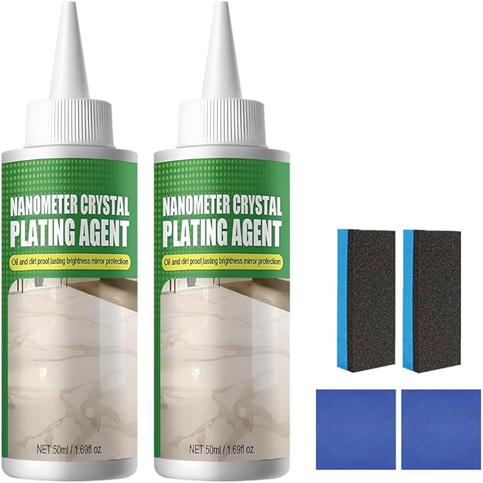 Nano Crystal Coating Agent For Tile & Furniture, 2025 New Granite Countertop Cleaner and Sealer with Protection, Quartz Marble Stone Polish Cleaner for Permanent Hold & Shine Effect Fast Drying (2)