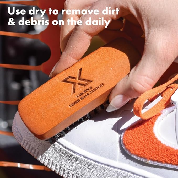 X Midsole Sneaker Cleaning Brush, Firm Boar-Mix Bristles Brush to Clean & Restore Shoe Midsole