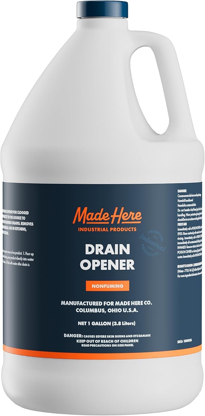 Quick-Acting Liquid Drain Opener - Dissolves Grease, Hair, Food & More - Prevents Plumbing Problems - Non-Fuming, No Acid or Bleach Odors - Safe for All Pipes
