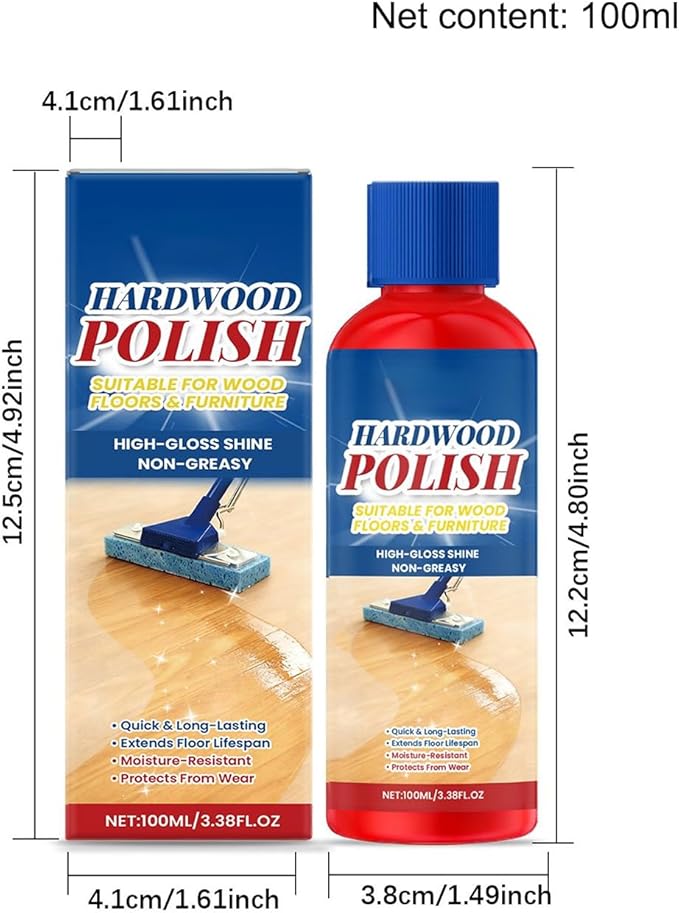 Wood Floor Restore Cleaner, Deep Penetrating Mopping Liquid, Wood Floor Liquid Cleaner for Bedroom Entryway Living Room Apartment, Cabinet Table Shelf Furniture Use, Safe and Effective, Streak Free Fi