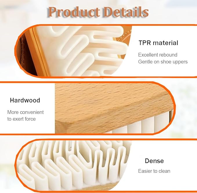 Suede Brush & Rubber Shoe Brush, 2-in-1 Professional Dry Cleaner Tool for Shoes & Boots, Shoe Cleaning Brush for Reduce Scuffs and Restores Nap