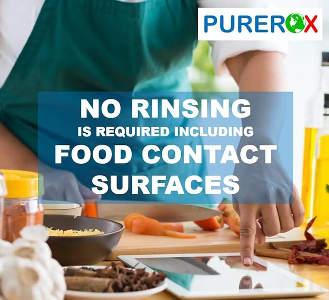 PUREROX disinfectant (16oz, 3pk) Eliminate 99.9999% bacteria, viruses norovirus, and bloodborne pathogens, and fungi Hypochlorous. No Rinse. Suitable for All Surfaces.