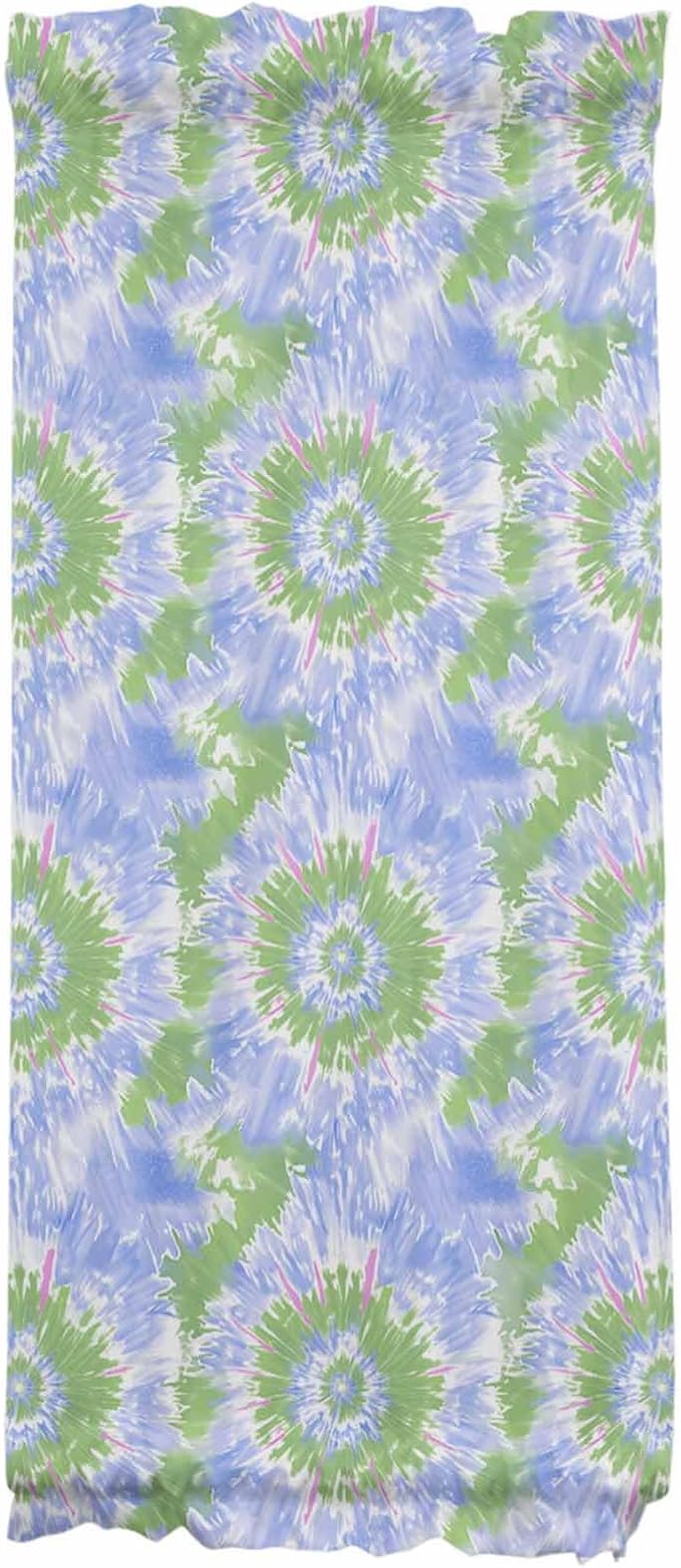 French Door Curtain Panel for Front Door, Tie Dye Abstract Art Watercolor Light Purple Green Slidelight Door Curtains with Tieback Light Filtering Privacy Panels for Doorway Entryway 25"x 40"