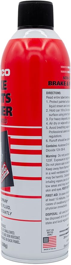 Denco #1930 Brake & Parts Cleaner Spray, Non-Chlorinated, Fast-Drying Degreaser, Low Odor Aerosol, 15.3oz (13oz net wt) (Case of 96)
