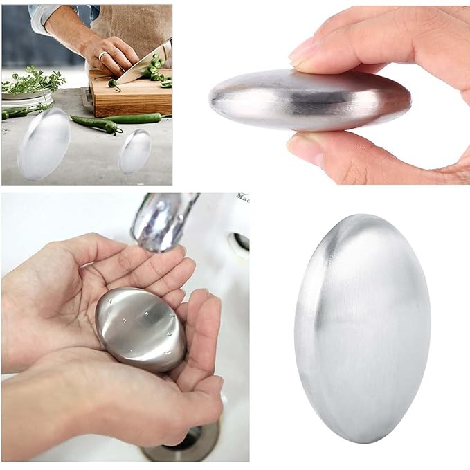 Stainless Steel Soap, Odor Remover for Cleaner Onion Garlic Fish Strong Scents Hands and Remove Dog Breath Odor Skin Eliminating Odor, Kitchen Gadgets, Magic Soap
