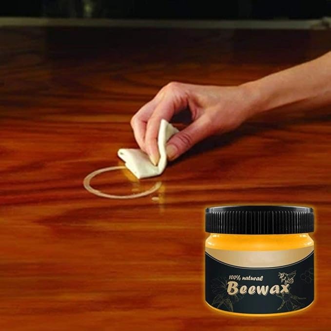 Wood Seasoning Beewax, 2 PACK,2020 Natural Traditional Beeswax Polish Wood Furniture Cleaner for Wood Doors, Tables, Chairs, Cabinets and Floors for Furniture to Beautify & Protect