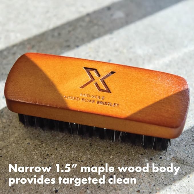 X Midsole Sneaker Cleaning Brush, Firm Boar-Mix Bristles Brush to Clean & Restore Shoe Midsole