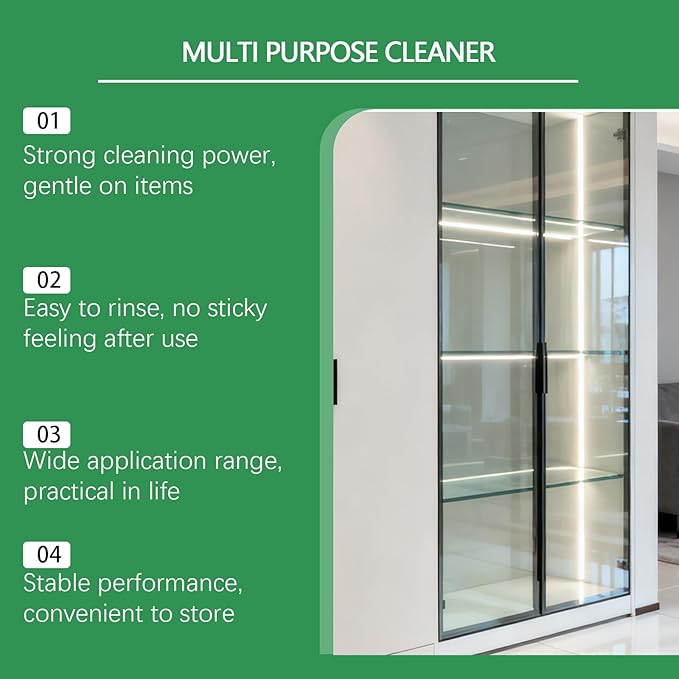 Multi-Purpose Cleaner, Professional Hard Water Stain Remover, 120ML/4 FL.OZ, Spray Bottle