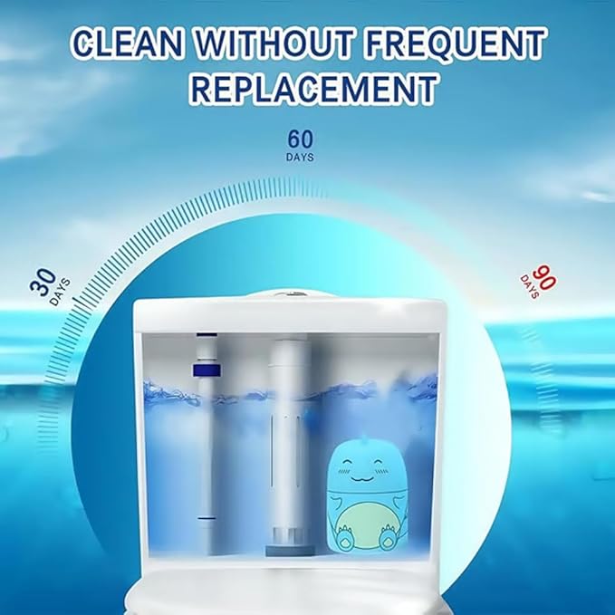 Dinosaur Toilet Bowl Cleaner Bottle, 2026 Upgraded Cute Dinosaur-Shaped Magic Automatic Toilet Tank Cleaner Bottle, Long-Lasting Bathroom Tank Crazy Cleaning Deodorizer Wonder(3pcs-Peach)