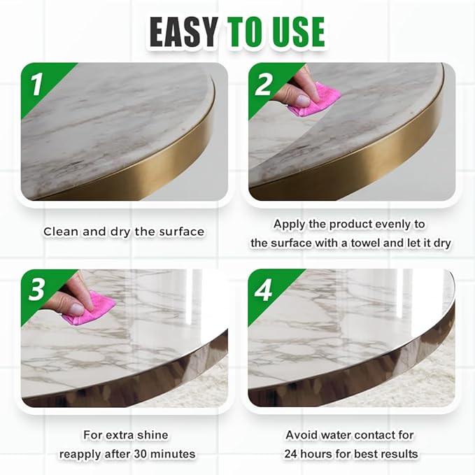 Nano Crystal Coating Agent For Tile & Furniture, 2025 New Granite Countertop Cleaner and Sealer with Protection, Quartz Marble Stone Polish Cleaner for Permanent Hold & Shine Effect Fast Drying (1)
