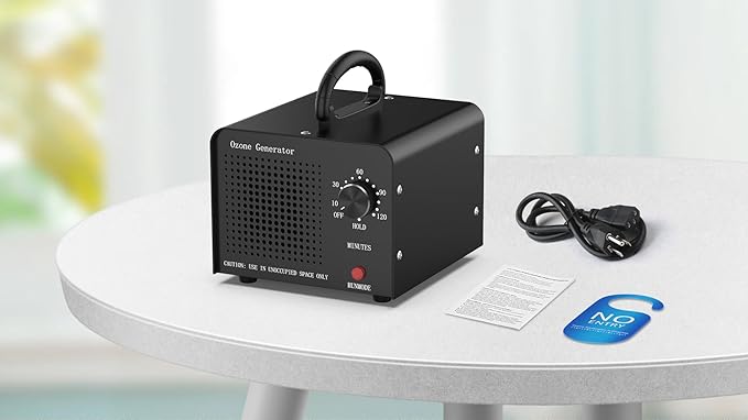 Medvoe 0zone Generator 30000mg - O3 Air Purifier for Home & Car, Ozone Machine Odor Removal for Smoke & Pet (Black)