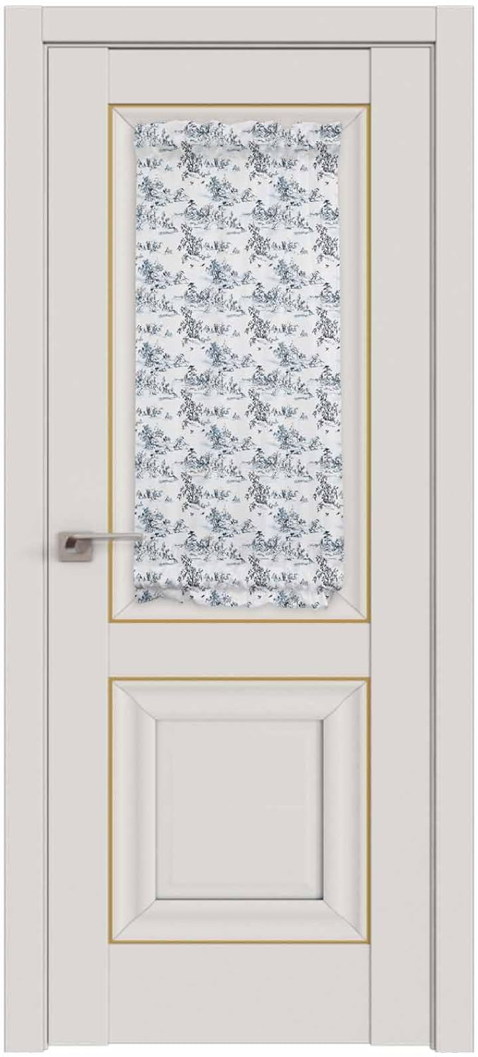 French Door Curtain Panel for Front Door, Ink Painting Grey Bridge River Slidelight Door Curtains with Tieback Light Filtering Privacy Panels for Doorway Entryway 25"x 40"
