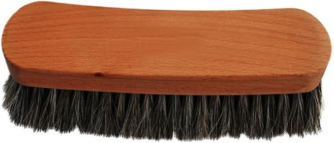 5" Mongolian Horsehair Shine Brush with Wood Handle (1 Pack, [5" Long] Horsehair Brush)