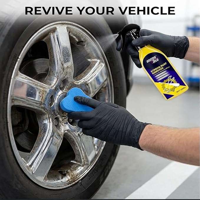 Effortless Rust Remover Kit - Removes Rust, Oxidation & Dirt - 5.07oz & Suitable for cars and metal tools - Aluminum, Chrome & Steel,with Sponge Pad