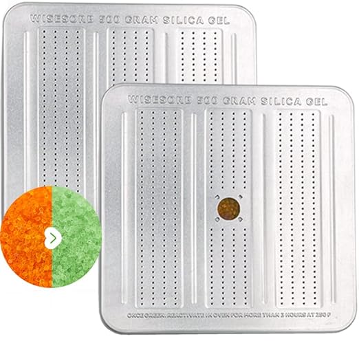 Wisesorb 30 Packs 500 Gram Desiccant Canisters, Indicating & Rechargeable Gun Safe Dehumidifier, Portable Desiccant Canister, Silica Gel Moisture Absorber for Storage