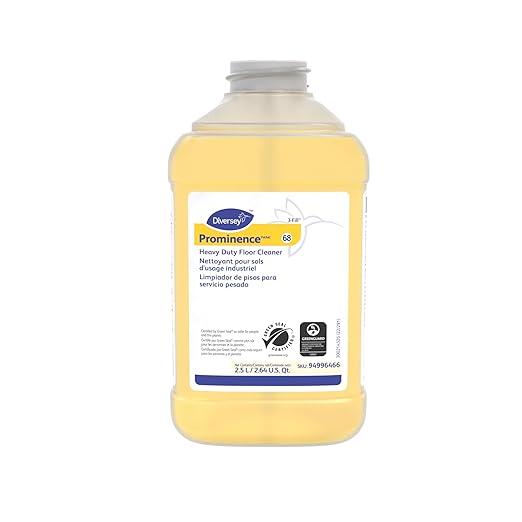 Diversey 94996466 Prominence Heavy Duty Floor Cleaner, Commercial General Purpose Daily Cleaning Solution, J-Fill Liquid Concentrate, Citrus Scent, 2.5-Liter
