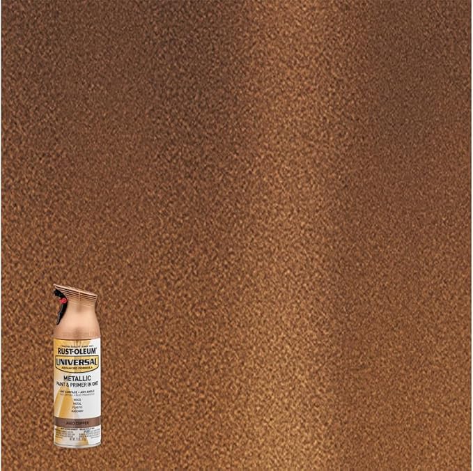Rust-Oleum 249132 Universal All Surface Metallic Spray Paint, 11 Fl oz, Aged Copper