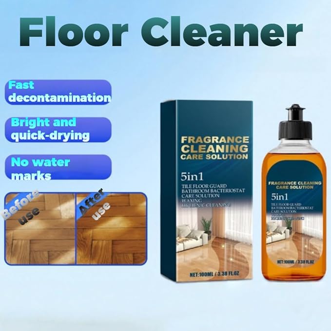 2026 New 5 In 1 Floor Cleaner, Fast-Drying Fragrance Cleaning Care Solution, Multi-Surface Floor Cleaner Stain & Odor Remover Floors Cleaners, Restore Hardwood Floors Shine (2Pcs)
