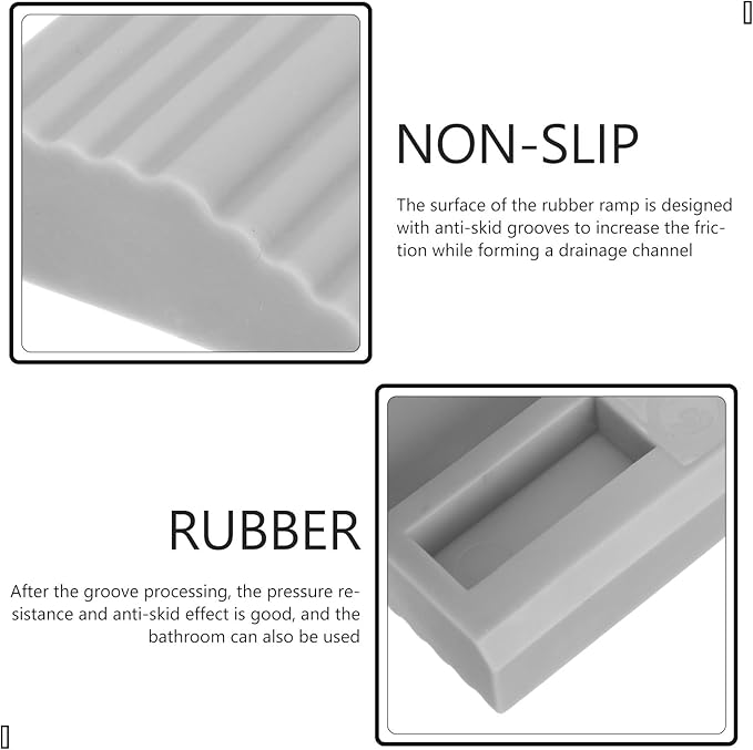 Hemobllo Indoor Slope Ramp for Robot Vacuum Cleaner Home Threshold Ramp Rubber Cushion for Elevations and Entryways