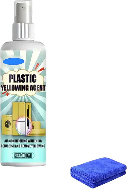 Plastic Yellowing Restorer Kit, Heavy Duty Cleaner for Electronics Appliances Retro Toys, Fast-Acting Formula Restores Discolored White Surfaces, UV Protection Non-Greasy for Kitchen & Bathroom (1pc)
