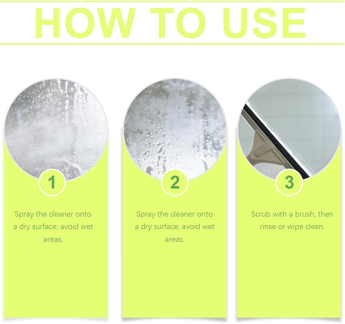 Hard Water Stain Remover, Gentle Lime and Bathroom Descaler, Calcium, Lime & Rust Remover Cleaner for Shower, Glass, Toilet, Water Pipe, Tub & Sink (1pc)