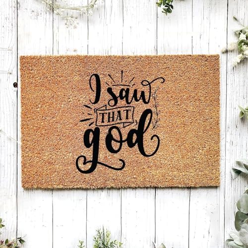 I Saw that God Doormat Bath Mat Welcome Door Mats Non Slip Dust Floor Rug for Kitchen Front Hall Lawn 18x30 inch
