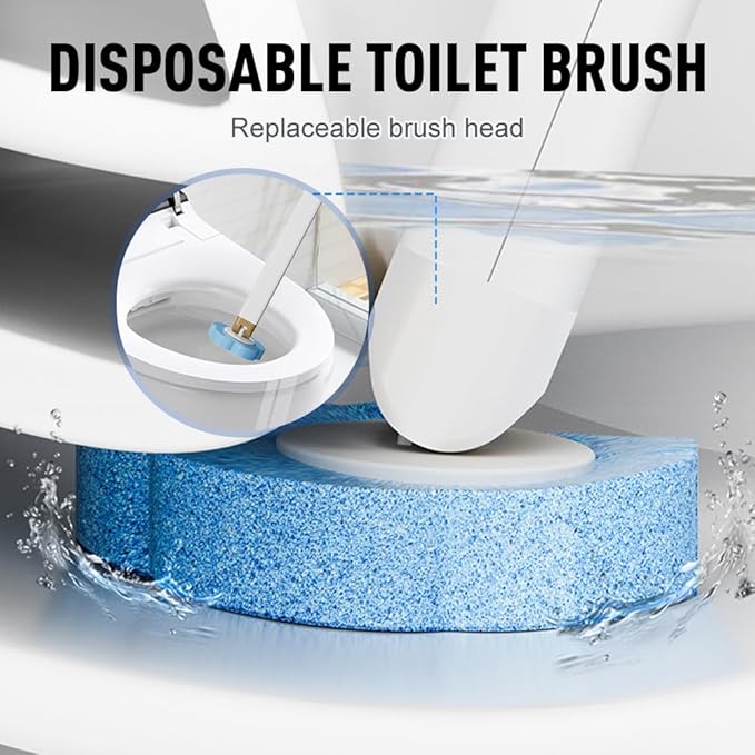 36 PCS Disposable Toilet Brush Heads, Toilet Bowl Wand Refills for Toilet and Bathroom Cleaning, Disposable Toilet Cleaner Refill Pads for Washroom Mats Brush Cleaning System (36PCS)