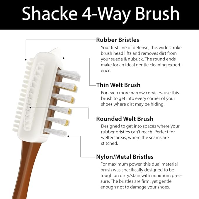 Suede & Nubuck 4-Way Leather Brush Cleaner
